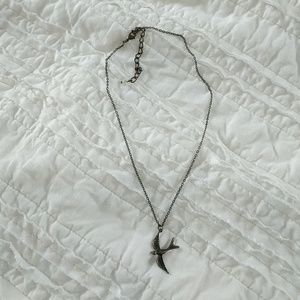 ♡ SALE ♡ Simple antiqued sparrow necklace